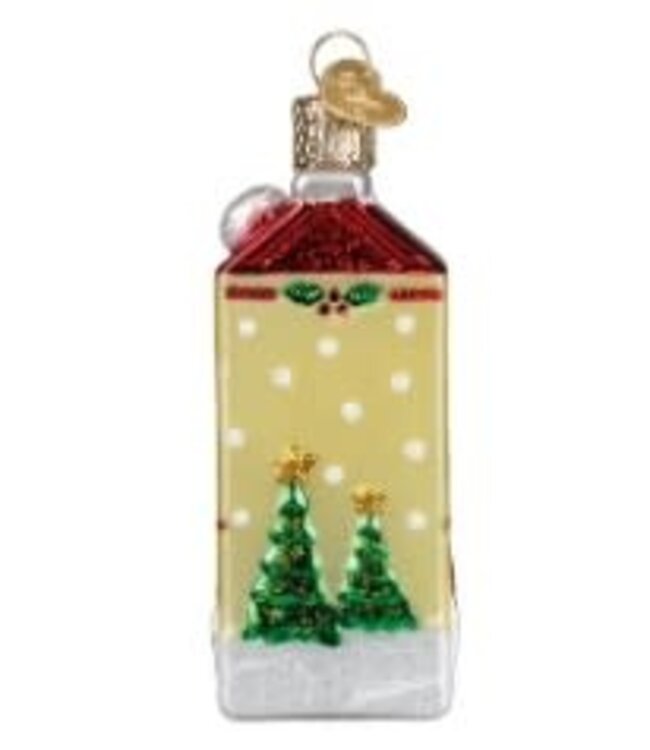 OLD WORLD CHRISTMAS Eggnog Carton Ornament