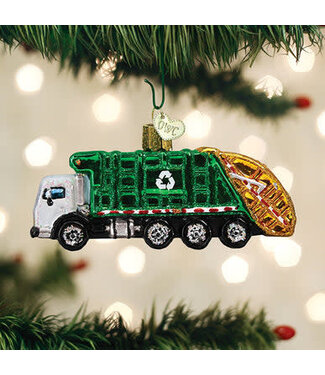 OLD WORLD CHRISTMAS Garbage Truck Ornament