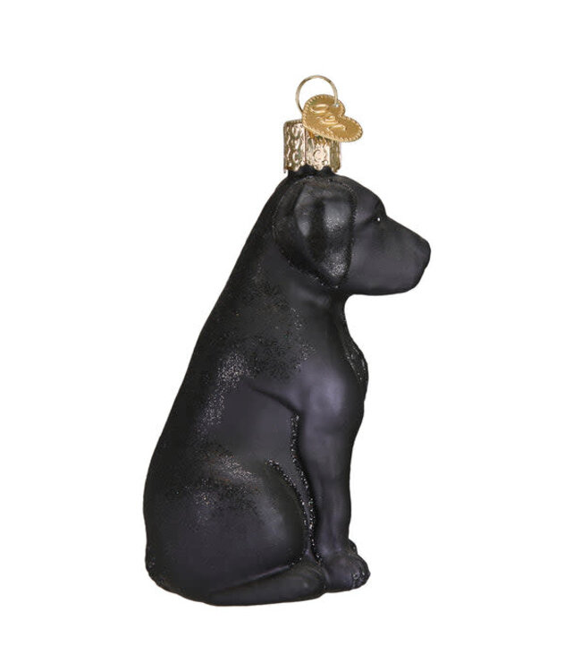 OLD WORLD CHRISTMAS Black Labrador Ornament