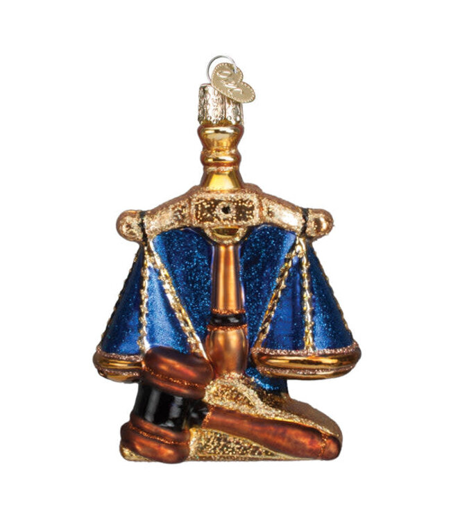 OLD WORLD CHRISTMAS Scales Of Justice Ornament