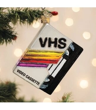OLD WORLD CHRISTMAS Vhs Tape Ornament