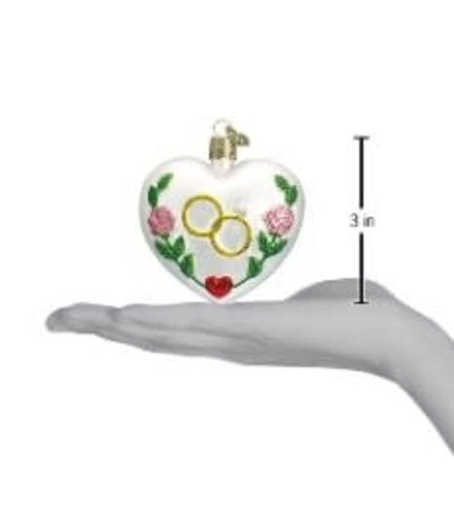 OLD WORLD CHRISTMAS Wedding Heart  Ornament