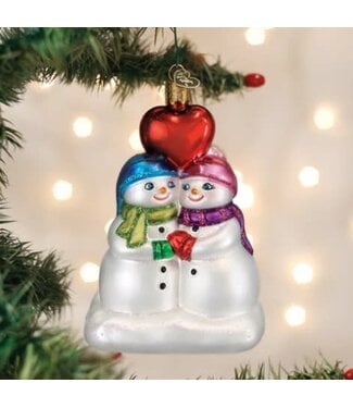 OLD WORLD CHRISTMAS Snow Couple's First Christmas Ornament
