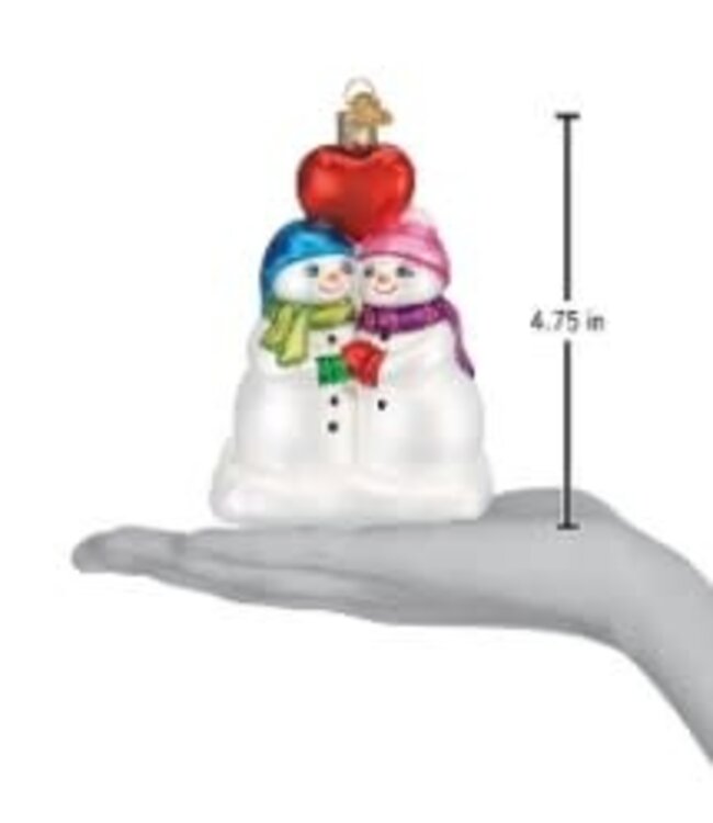 OLD WORLD CHRISTMAS Snow Couple's First Christmas Ornament
