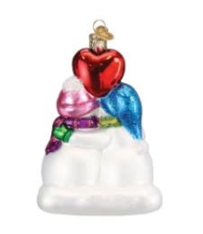 OLD WORLD CHRISTMAS Snow Couple's First Christmas Ornament