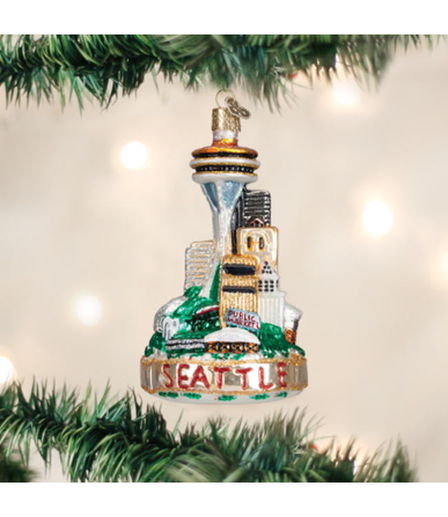OLD WORLD CHRISTMAS Seattle Skyline Ornament