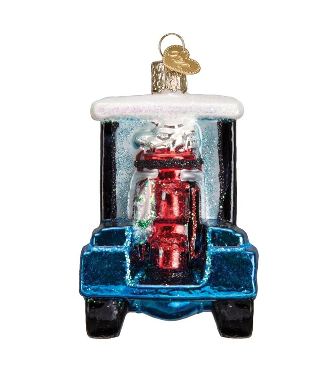 OLD WORLD CHRISTMAS Golf Cart Santa Ornament