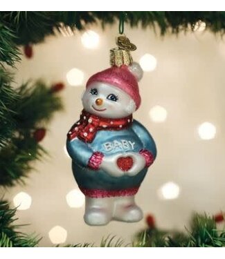 OLD WORLD CHRISTMAS Expectant Snowlady Ornament