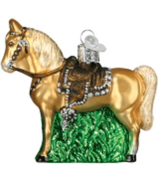 OLD WORLD CHRISTMAS WESTERN HORSE ORNAMENT