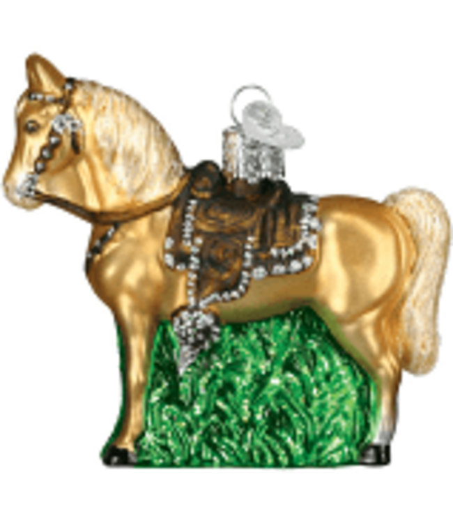 OLD WORLD CHRISTMAS WESTERN HORSE ORNAMENT