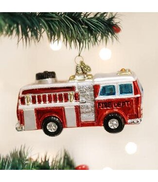 OLD WORLD CHRISTMAS Fire Truck Ornament