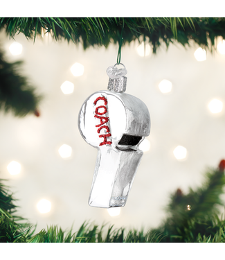 OLD WORLD CHRISTMAS Coach's Whistle Ornament