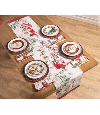 Christmas Tartan Rim Salad Plates