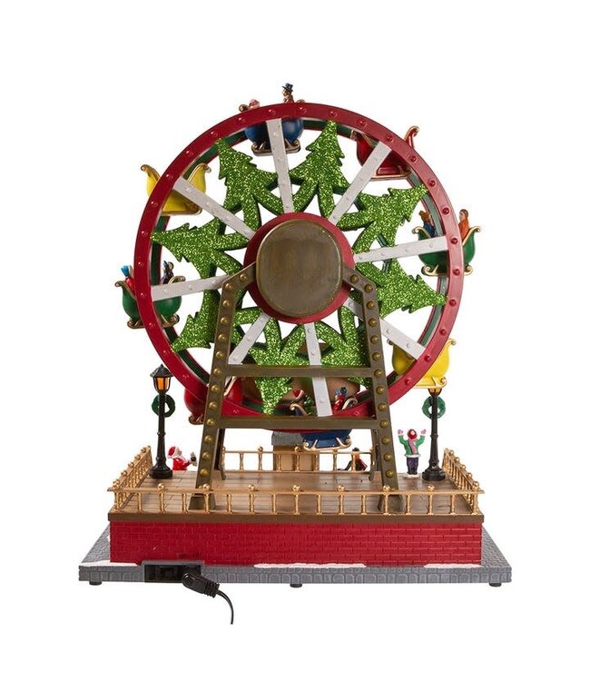 13" Lighted Musical Christmas Ferris Wheel