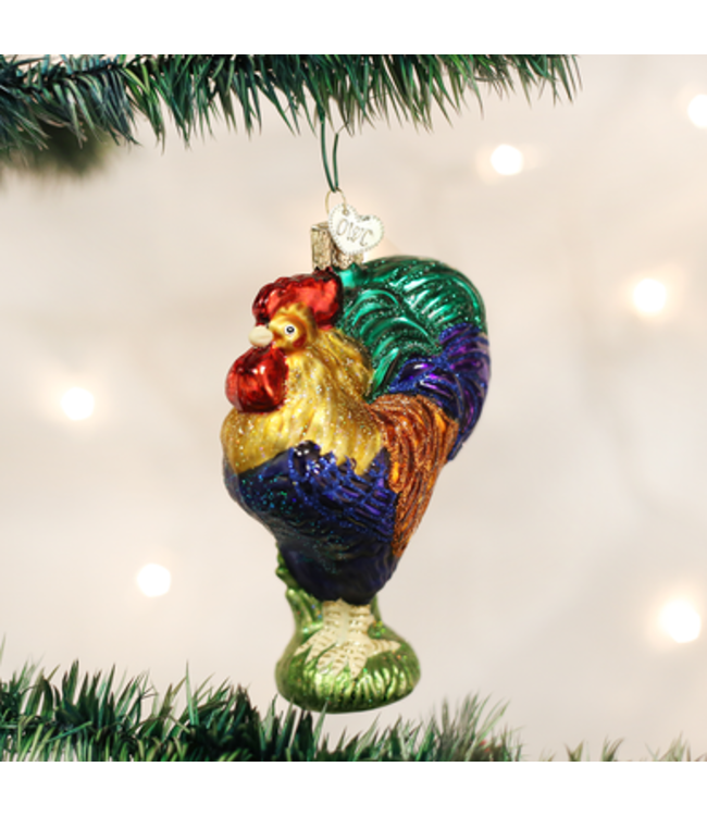 OLD WORLD CHRISTMAS Heirloom Rooster Ornament