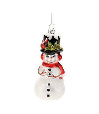 Snowman Ornament Glass