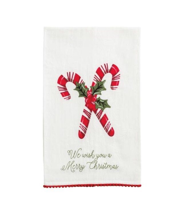 Christmas Pom Trim Towels