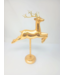 Res Flying Gold Reindeer Decor