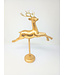 Res Flying Gold Reindeer Decor
