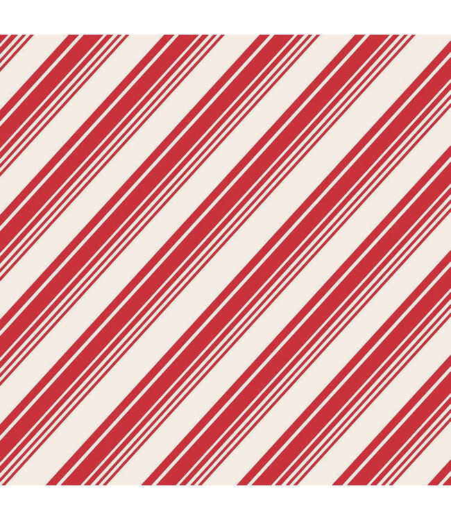 HESTER & COOK Peppermint Stripe Cocktail Napkin