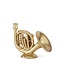 11.5 Inch Gold Foiled French Horn Taper Candleholder
