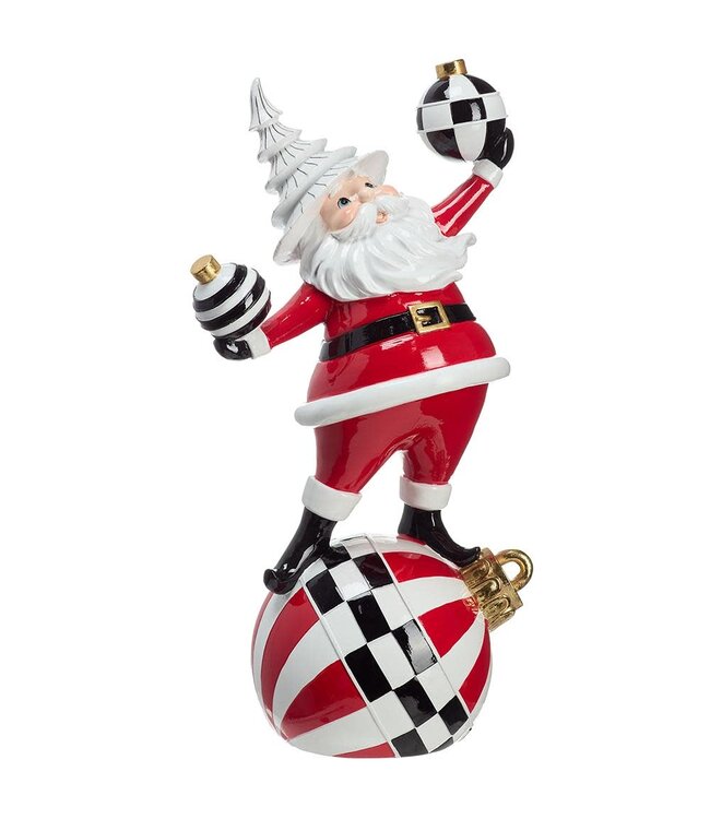 16.75" Santa Red White