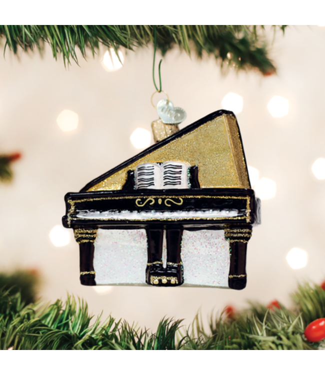 OLD WORLD CHRISTMAS Baby Grand Piano Ornament
