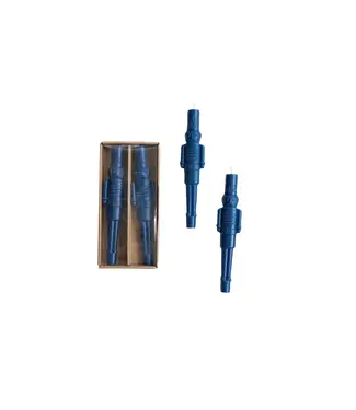 Unscented Nutcracker Shaped Taper Candles - Navy