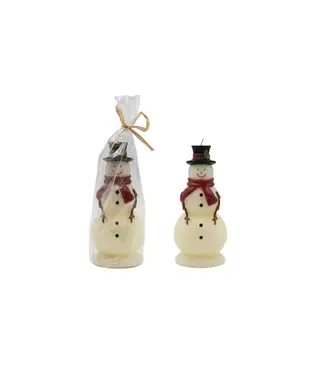Unscented Snowman Shaped Candle - Sold Individually