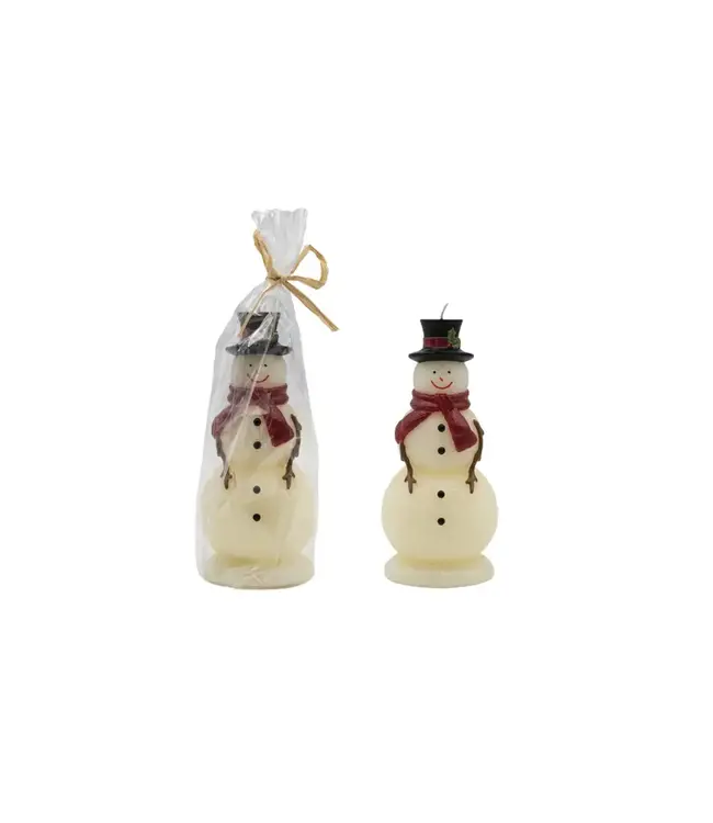 Unscented Snowman Shaped Candle - Sold Individually