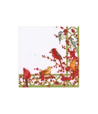 Winter Birds and Berries Recycled Cocktail Napkins