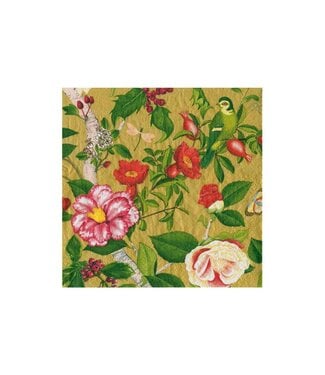 Christmas Chinoiserie Gold Cocktail Napkins