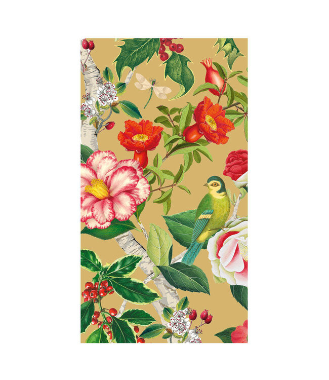 Christmas Chinoiserie Gold Guest Towels