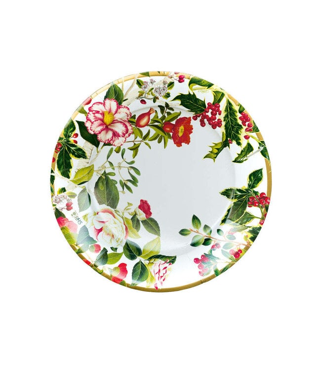 Christmas Chinoiserie Paper Salad & Dessert Plates