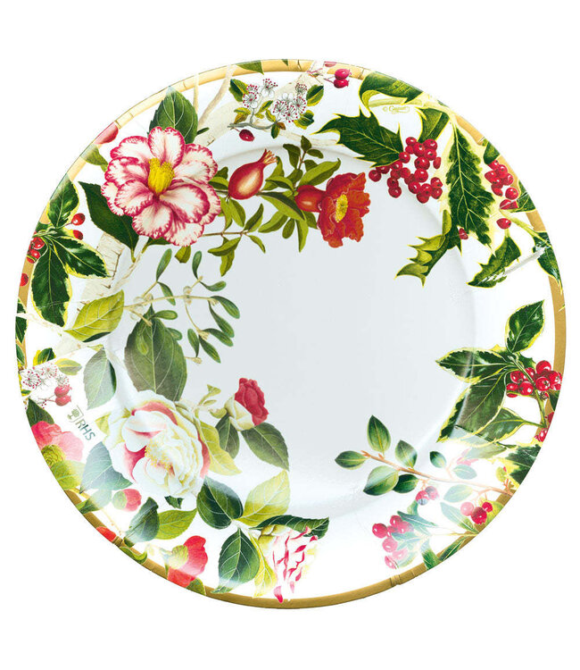 Christmas Chinoiserie Paper Dinner Plates