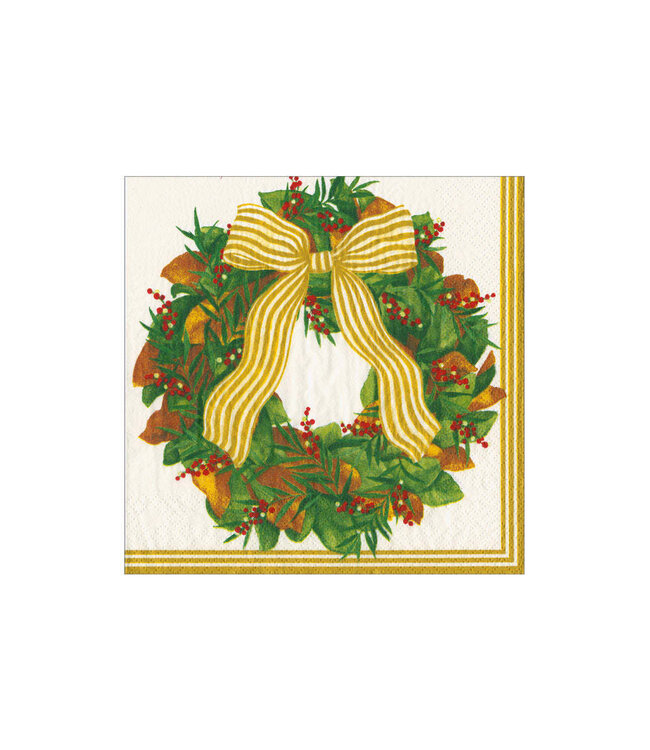 Magnolia Wreath Cocktail Napkins
