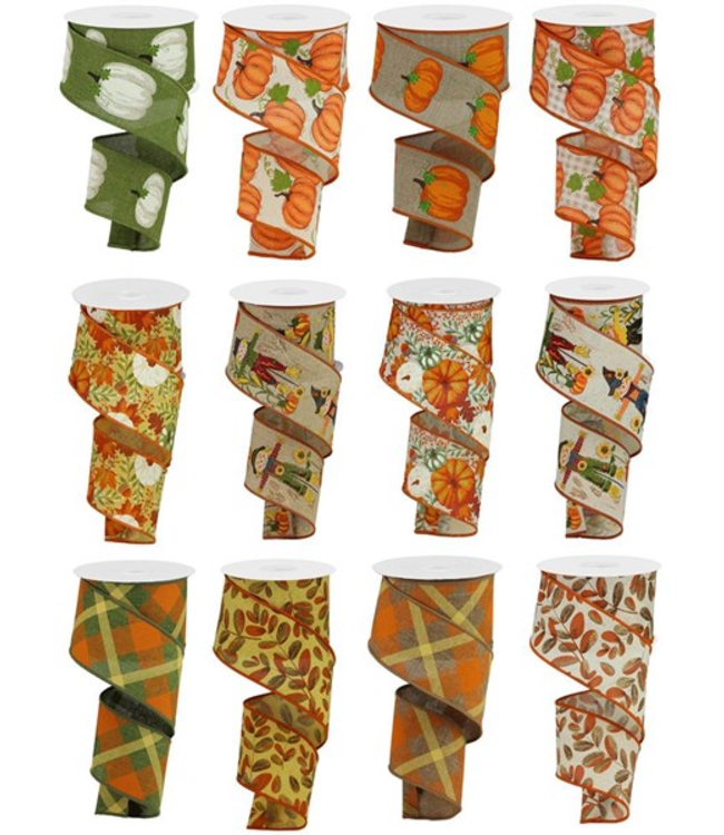 2.5"X10yd Harvest Ribbon