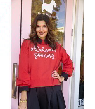The Embroidered Mock Neck Sweater