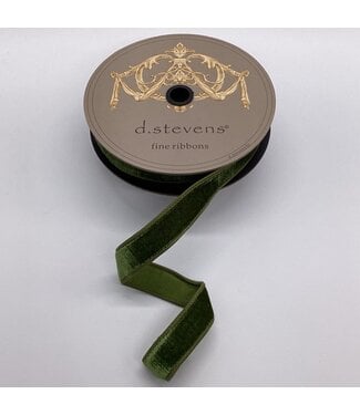 1" x 10yds Lush Velvet Forest Green Dupion Back, Forest Green