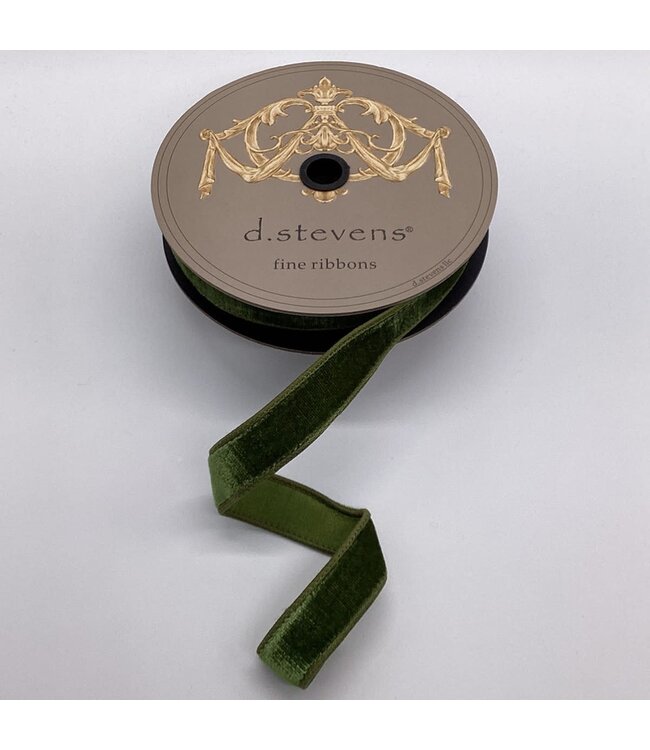 1" x 10yds Lush Velvet Forest Green Dupion Back, Forest Green