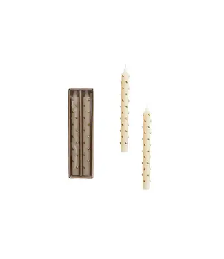 Unscented Taper Candles with 3D Dots