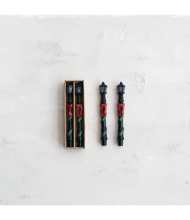 Unscented Lamp Post Shaped Taper Candles