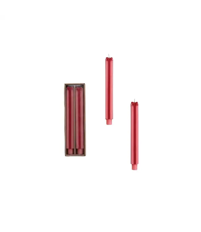 Unscented Package Shaped Taper Candles, Pink