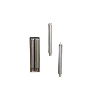 Unscented Package Shaped Taper Candles, Silver
