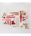 Unscented Package Shaped Taper Candles in Box, Pink & Red