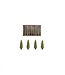Unscented Tree Shaped Bottle Taper Candles - Sold as Set