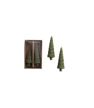 Unscented Tree Shaped Taper Candles
