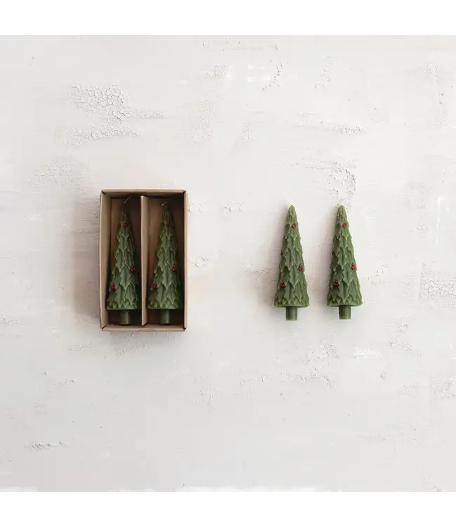 Unscented Tree Shaped Taper Candles
