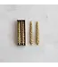 Unscented Tree Shaped Taper Candles Gold - Sold as Set