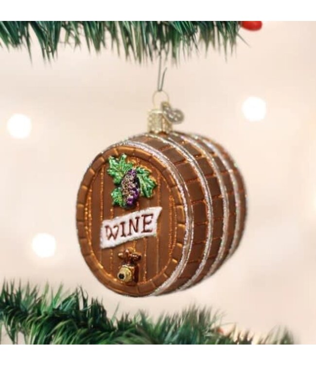 OLD WORLD CHRISTMAS Wine Barrel  Ornament